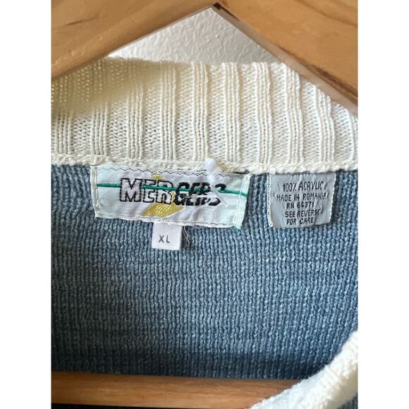 Vintage 80's colorblock sweater size XL - Picture 3 of 3